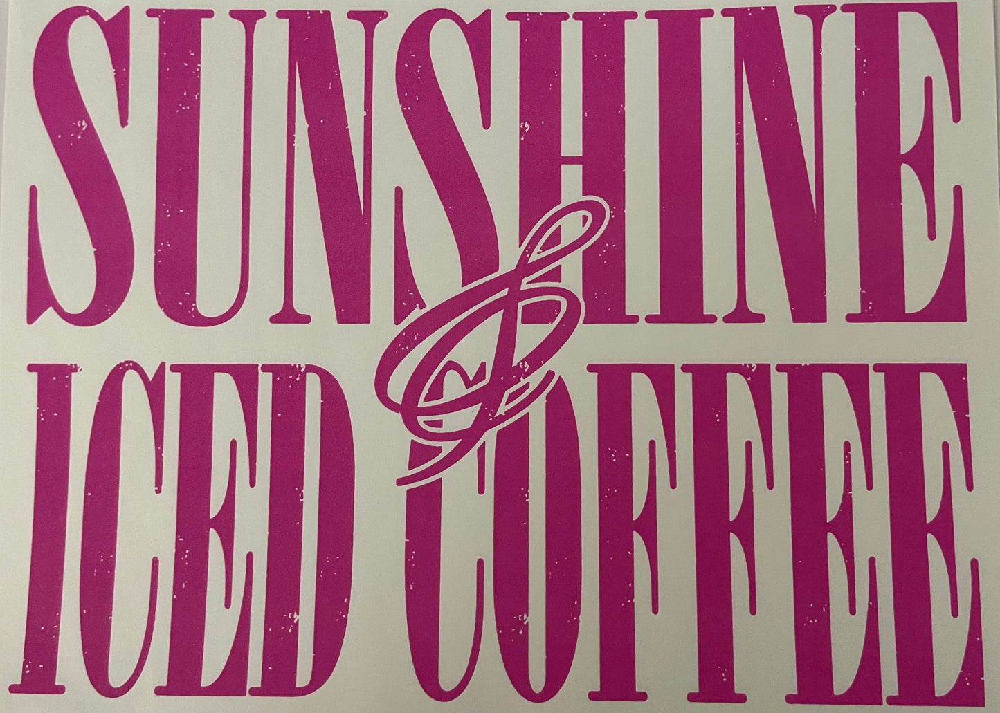 Sunshine & Iced Coffee