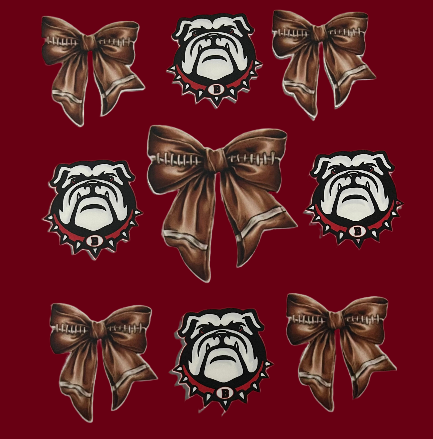GA BullDawgs Football Bow