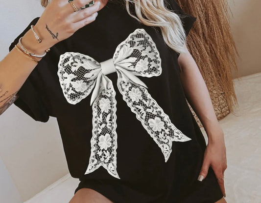 White Lace Bow