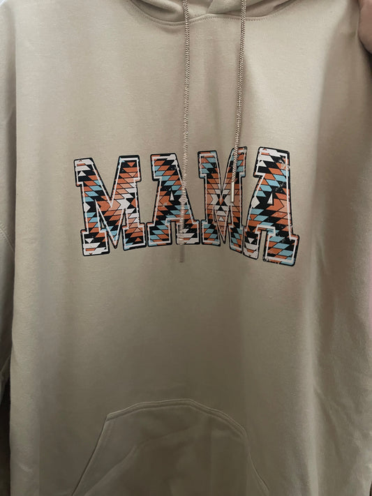Aztec Mama Hoodie with/ Rhinestone String