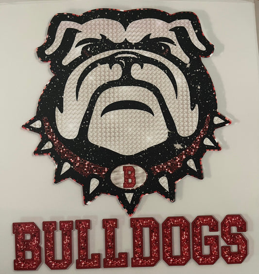 Faux Glitter GA Bulldawgs